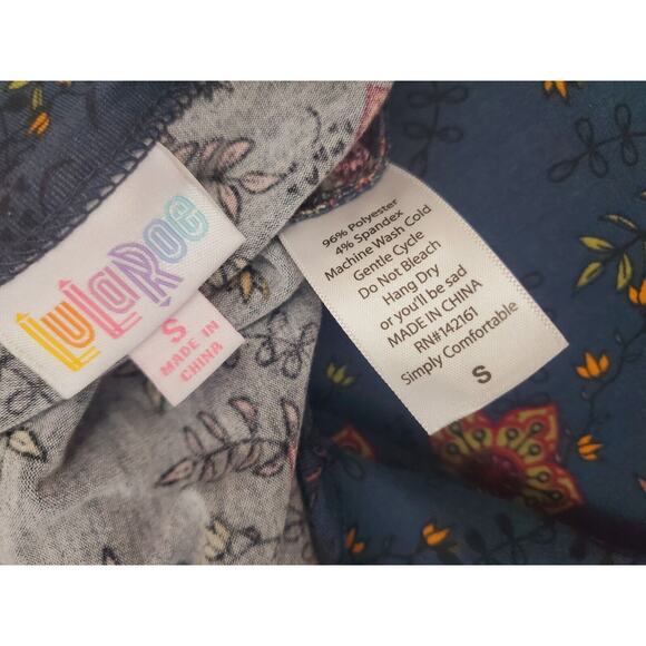 Nwot LuLaRoe Julia Dress S Blue Floral Stretch Pencil T-Shirt Womens Size - Picture 5 of 7